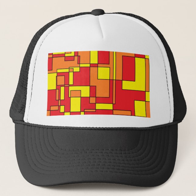 Abstract Brick Pattern Trucker Hat (Front)