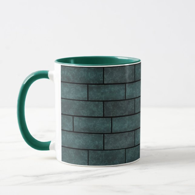 Abstract bricks wall stone ornamental print loft d mug (Left)