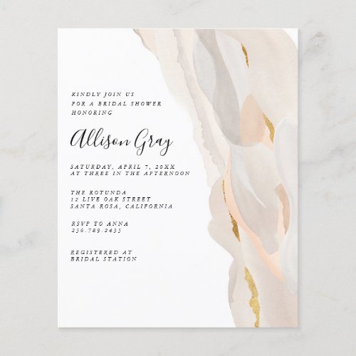 Abstract Bridal Shower  Budget  Flyer