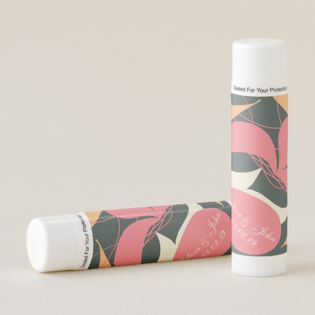 Abstract Bridal Shower Plant Collage Lip Balm (Front)