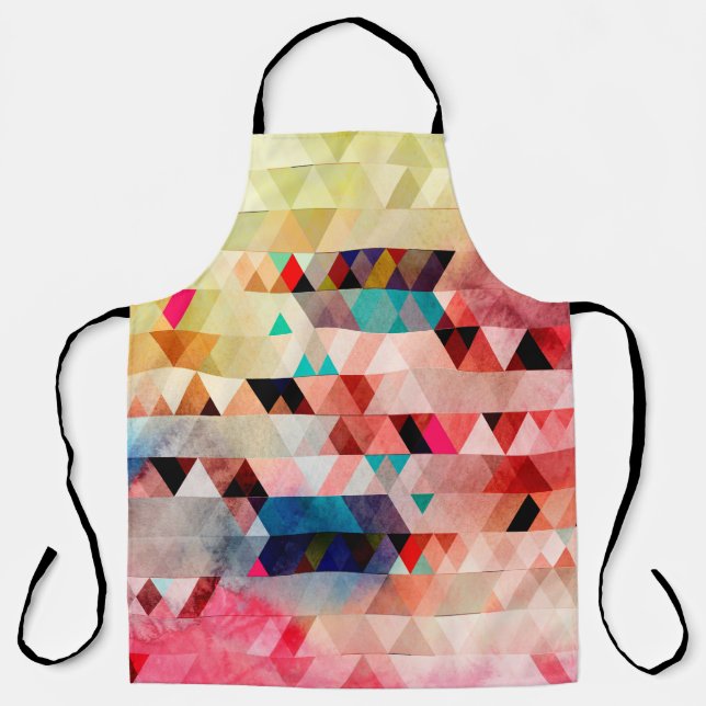Abstract bright colorful watercolor background wit apron (Front)