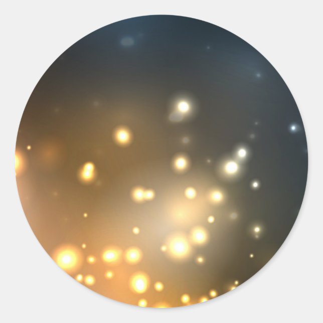 Abstract Bright Glow Classic Round Sticker (Front)