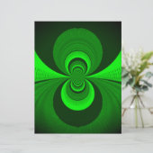 Abstract Bright Green Groovy kaleidoscope Pattern (Standing Front)