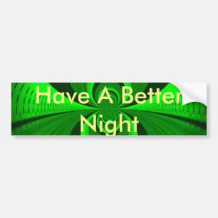 Abstract Bright Green Groovy Kaleidoscope Pattern  Bumper Sticker