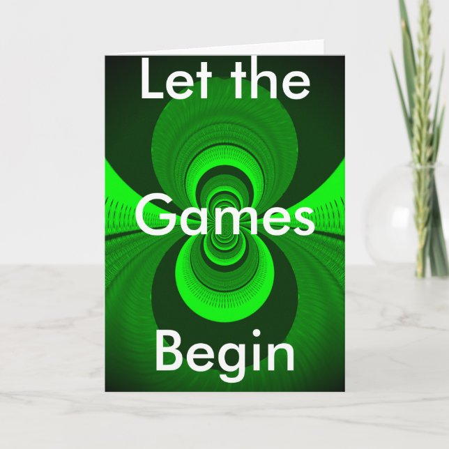 Abstract Bright Green Groovy Kaleidoscope Pattern  Card (Front)