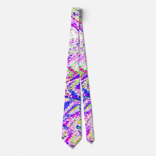 Abstract Bright Multicolor Swirl Patterns Colorful Neck Tie