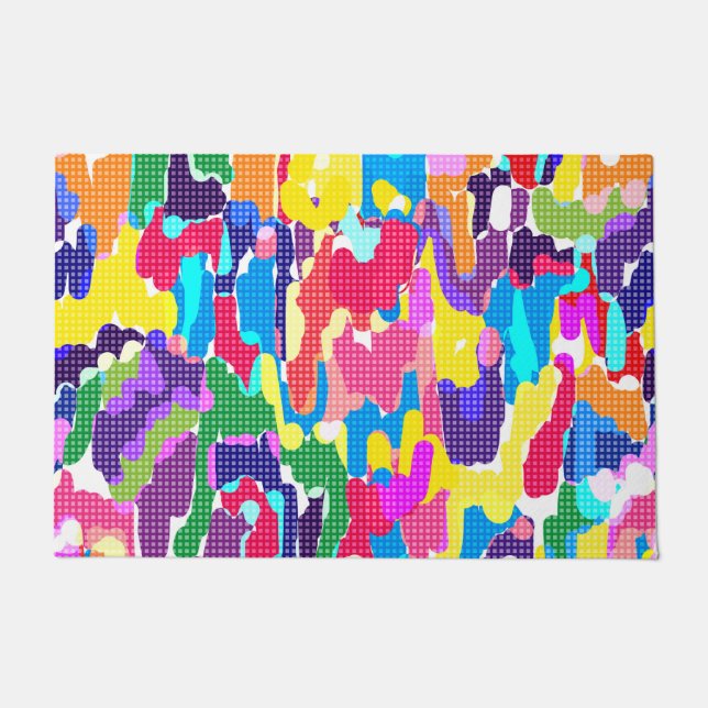 Abstract bright multicolored doormat (Front)
