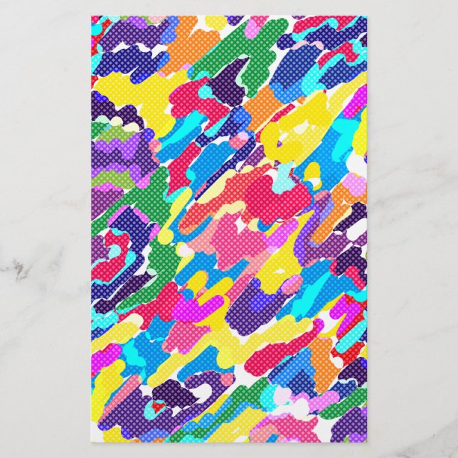 Abstract bright multicolored stationery (Front)