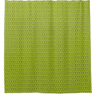 Abstract bright ornament plain neon green shower curtain
