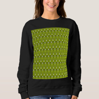 Abstract bright ornament plain neon green sweatshirt
