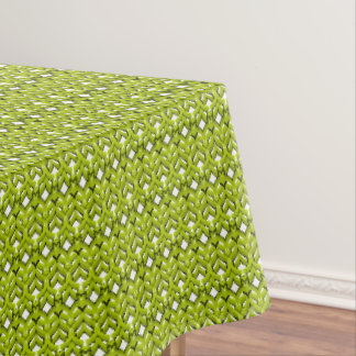 Abstract bright ornament plain neon green tablecloth