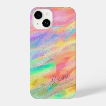 Abstract Bright Rough Color Iphone 14 Case by MegaCase at Zazzle