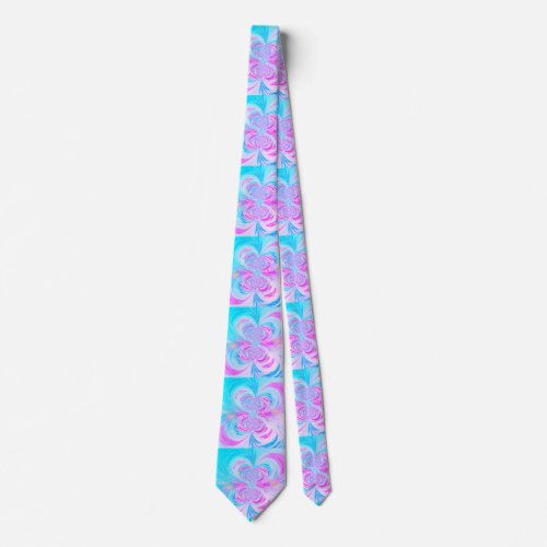 Abstract Bright tie dye Aqua Pink p l llllTie