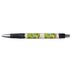 Abstract bright watercolor watermelon pen