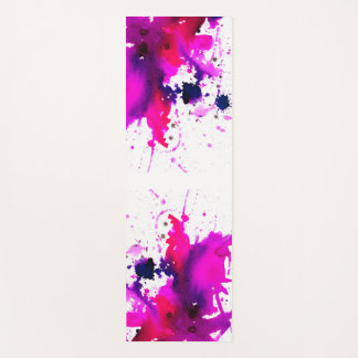 Abstract bright watercolour painting, trendy color yoga mat