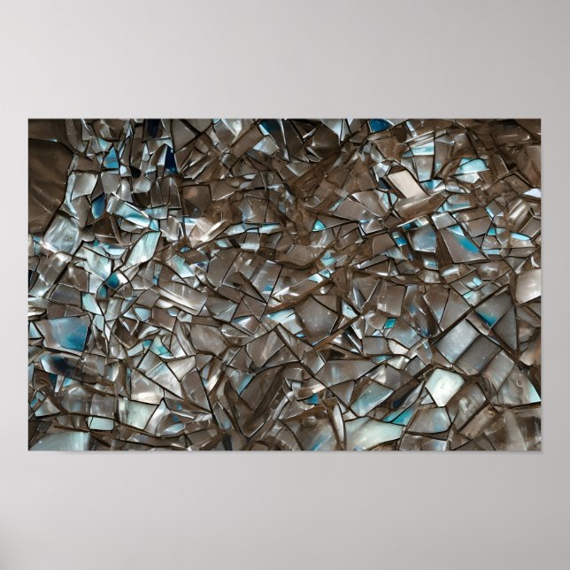 Abstract broken glass art poster (Front)