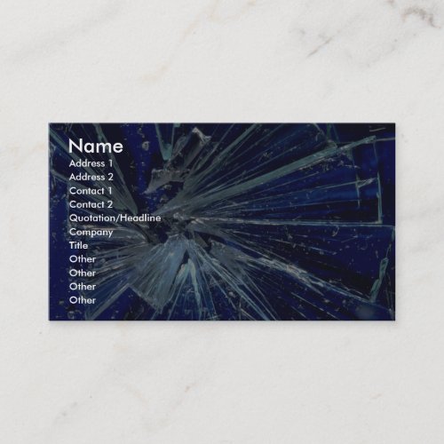 Abstract Broken glass Business Card Template