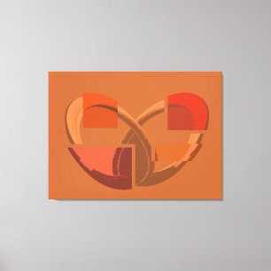 Abstract Broken Heart – Fragmented Emotions Canvas Print
