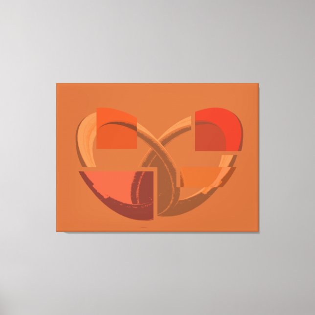 Abstract Broken Heart – Fragmented Emotions Canvas Print (Front)