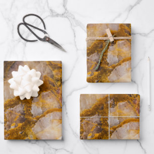 Abstract bronze white mineral rock texture wrapping paper sheets