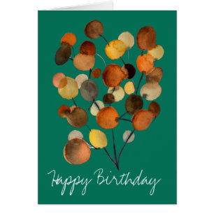 Abstract brown Autumn Earth Tree art Cards