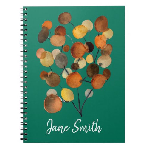 Abstract brown Autumn Earth Tree art Notebook