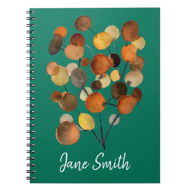 Abstract brown Autumn Earth Tree art Notebook (Front)
