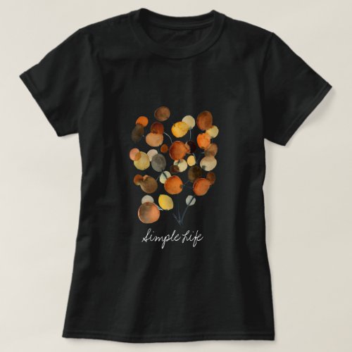 Abstract brown Autumn Earth Tree art T_Shirt