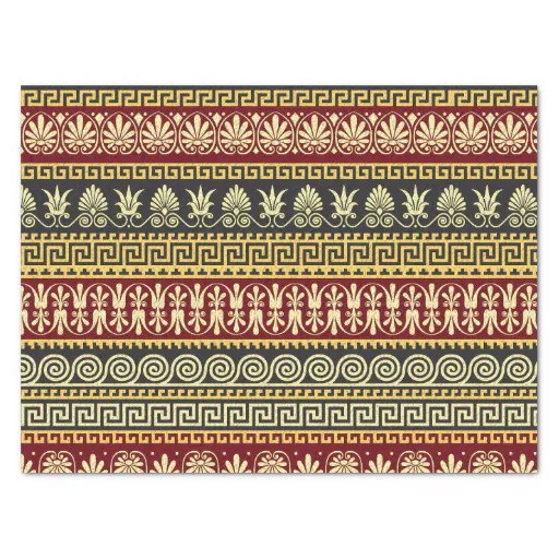 Abstract Brown Aztec  Tissue Paper