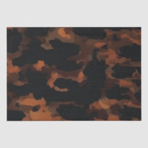 Abstract Brown & Black Texture, Chic TortoiseShell Tissue Paper