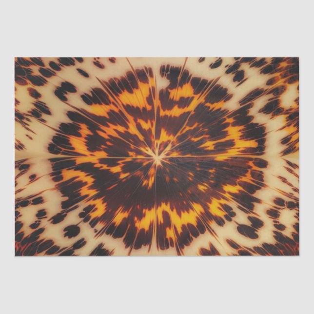 Abstract Brown & Black Texture Chic TortoiseShell Tissue Paper (Front)