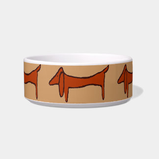 Abstract Brown Dachshund Bowl