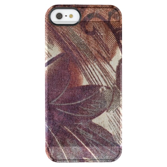 Abstract Brown Floral Design 1 Uncommon iPhone Case (Back)