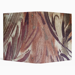 Abstract Brown Floral Design 2 Binder