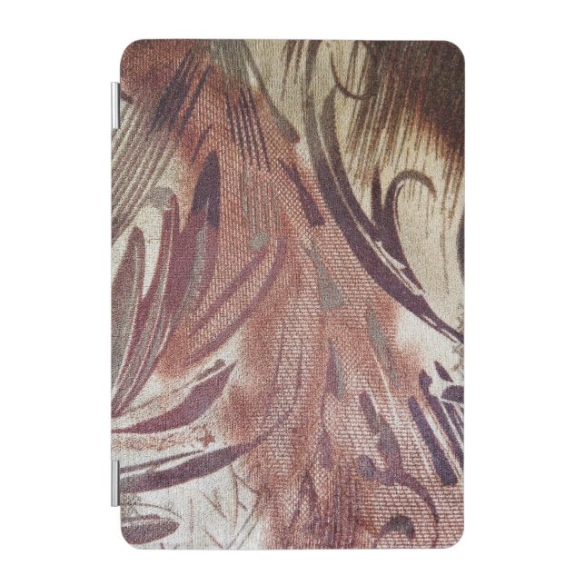 Abstract Brown Floral Design 2 iPad Mini Cover (Front)