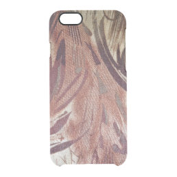 Abstract Brown Floral Design 2 Clear iPhone 6/6S Case