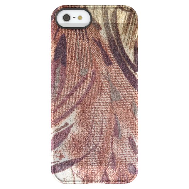 Abstract Brown Floral Design 2 Uncommon iPhone Case (Back)