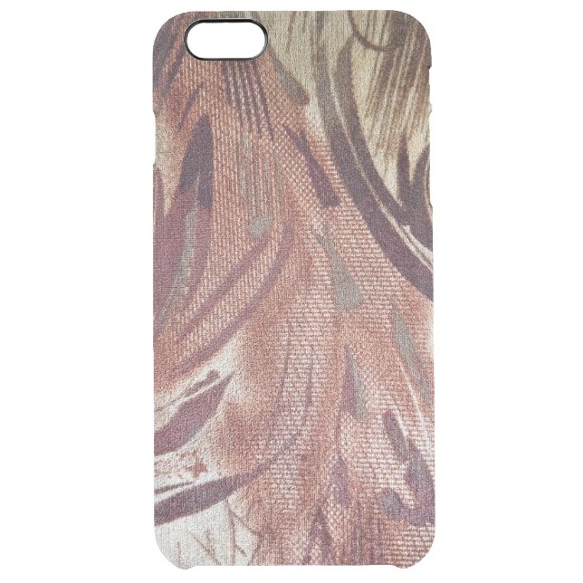 Abstract Brown Floral Design 2 Uncommon iPhone Case (Back)