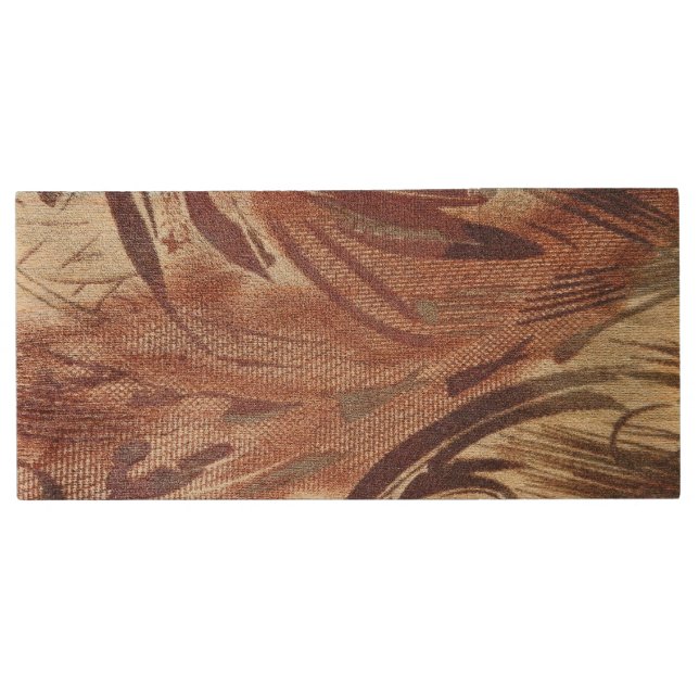 Abstract Brown Floral Design 2 Wood USB Flash Drive (Front)