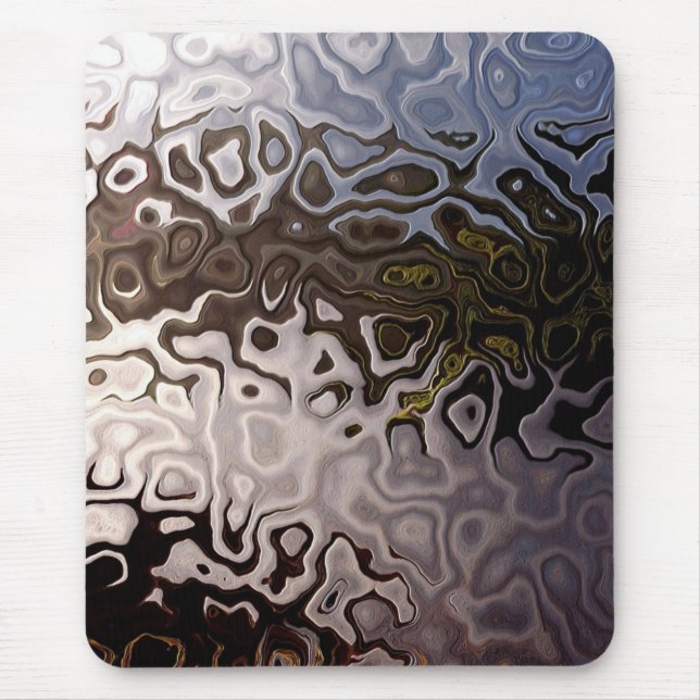 Abstract Brown, Grey, White Mousepad (Front)