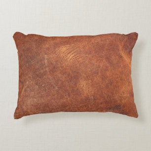 abstract brown leather texture backgroundleather,t accent pillow