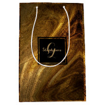 Abstract Brown Luxury Gold Glitter Modern Chic