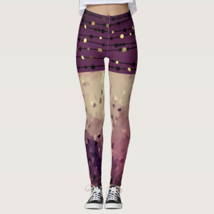 Abstract, brown, pink, pink-brown leggings