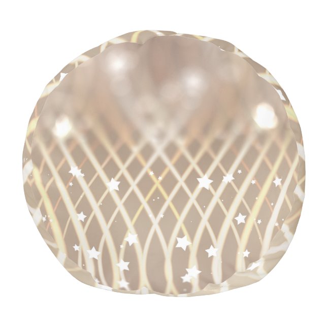 Abstract Brown, Waves Stars Background. Pouf (Bottom)