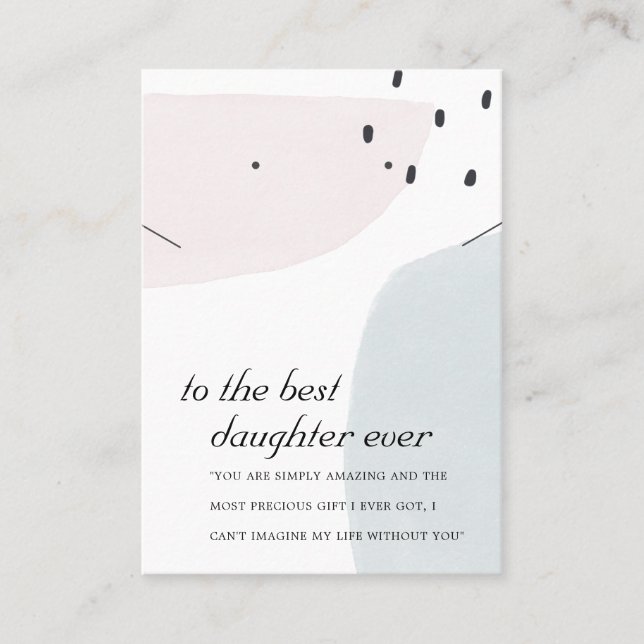 ABSTRACT BRUSH DAUGHTER GIFT NECKLACE EARRING CARD (Front)