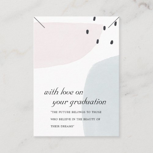 ABSTRACT BRUSH GRADUATION NECKLACE DISPLAY CARD