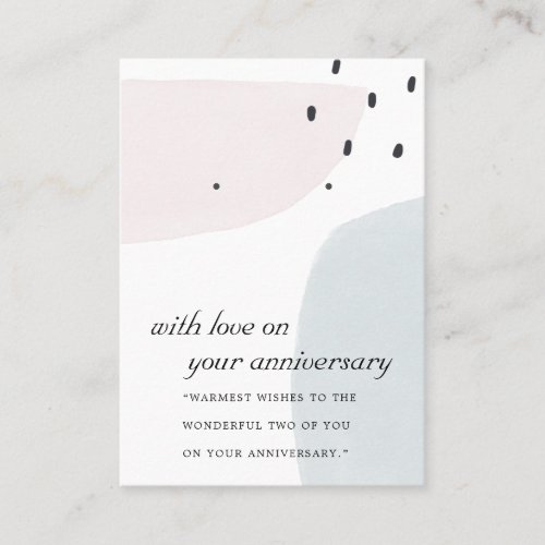 ABSTRACT BRUSH STROKE ANNIVERSARY EARRING DISPLAY PLACE CARD