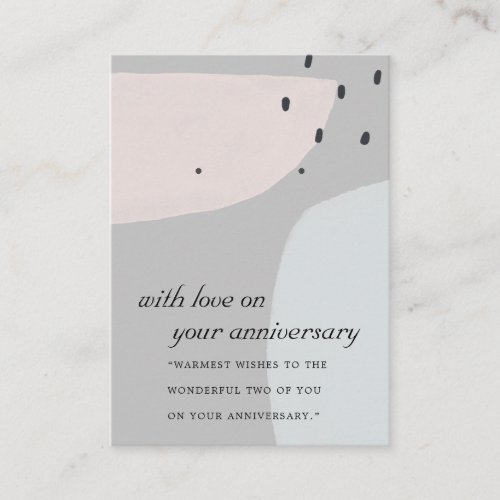 ABSTRACT BRUSH STROKE ANNIVERSARY EARRING DISPLAY PLACE CARD