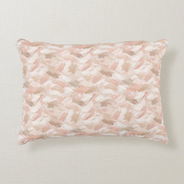 Abstract Brush Stroke Pattern Accent Pillow (Front)