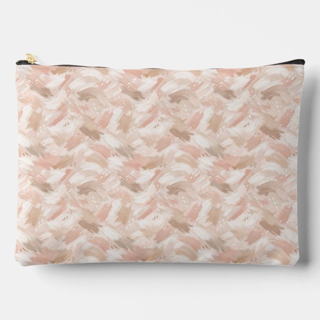 Abstract Brush Stroke Pattern Accessory Pouch (Front)